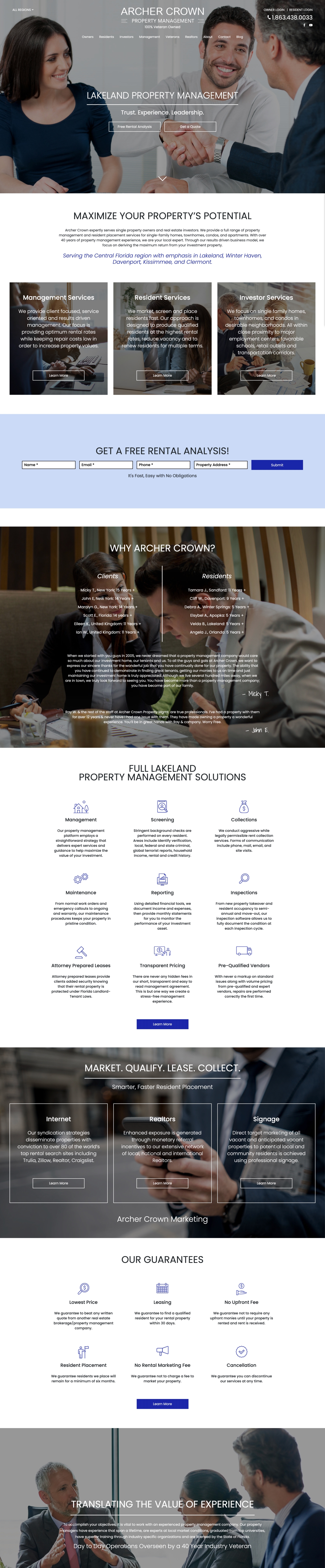 Archer Crown website